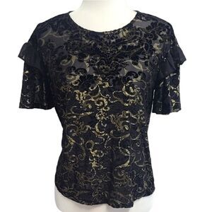 Altar'd State Ruffled Sheer Blouse size Small